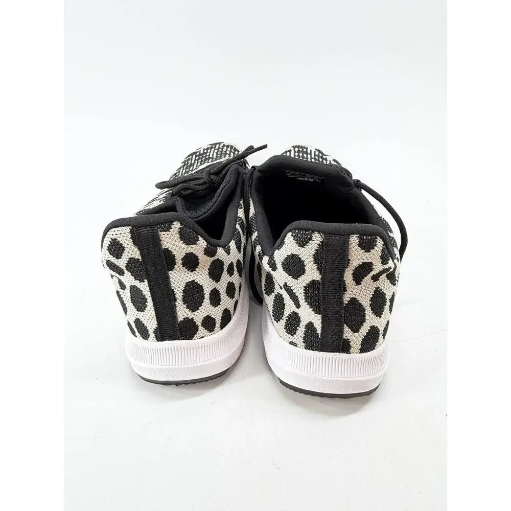 Athletic Works Women’s Sneakers Size 9.5 Black White Polka Dot Memory Foam